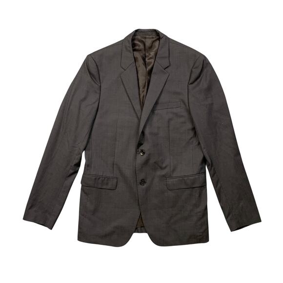 Theory Blazer Mens 42 Long Grey Wool Silk Blend XYLO Delamere 2 Button Jacket - Picture 1 of 14